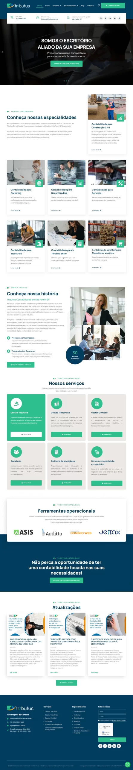 Site Tributus - Full page